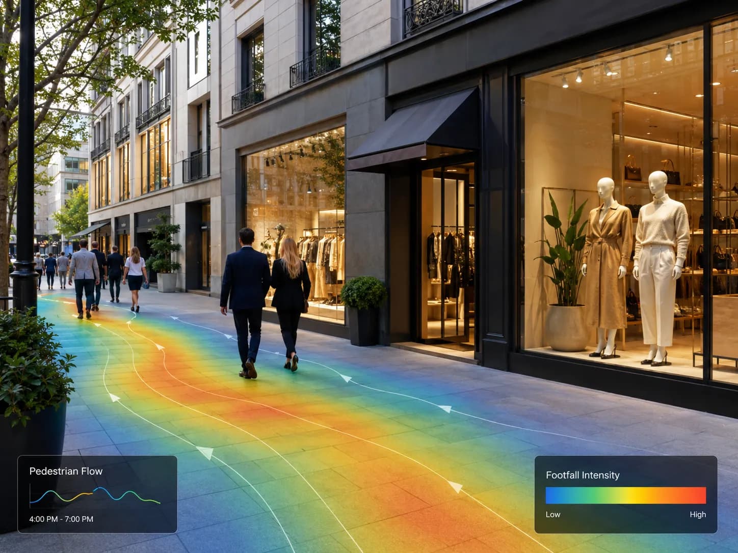 Retail site selection map showing competitor pins, demographic context, and local catchment analysis